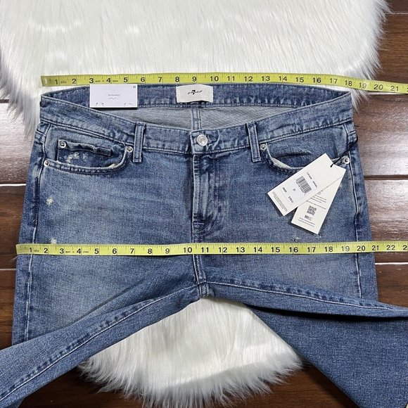 7 For All Mankind Size 31 Embellished Maribel Original Bootcut Denim Jeans - Picture 4 of 12